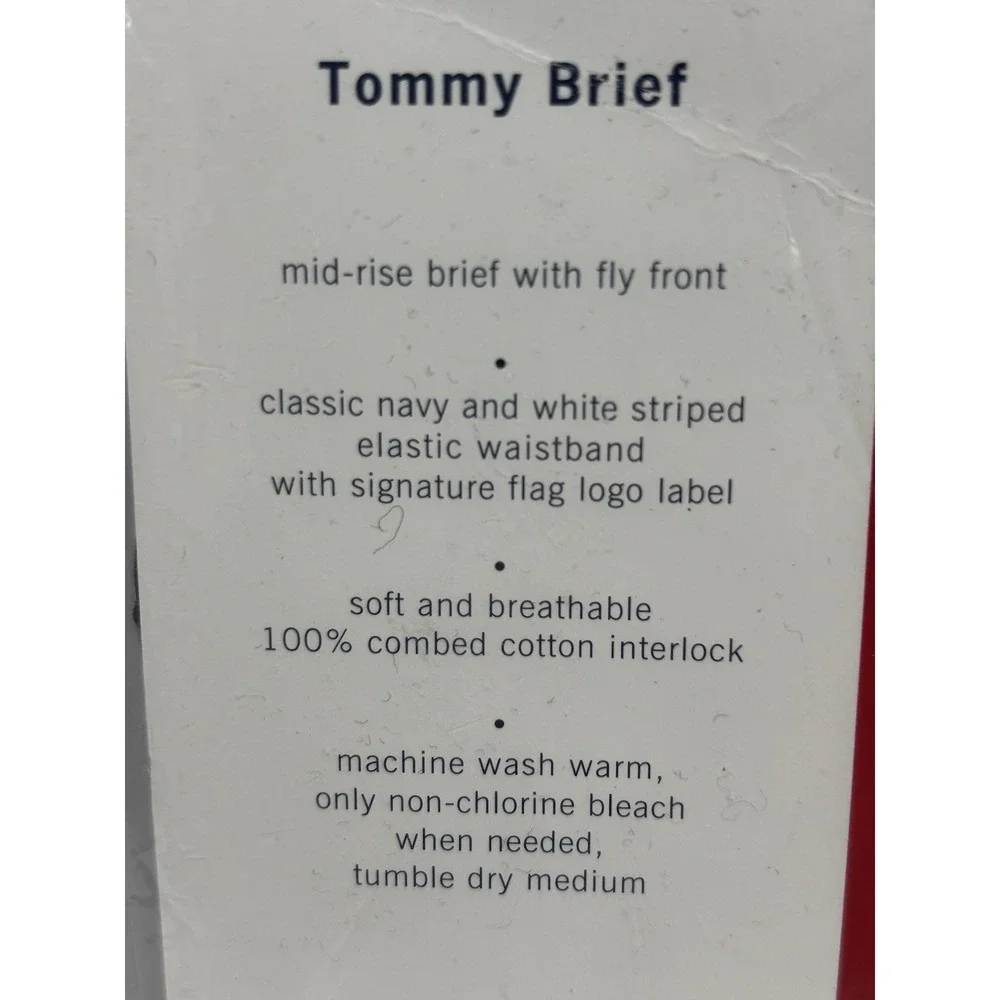 Vintage NEW Tommy Hilfiger Brief Underwear Mens X-Large Logo Tight Black Y2K